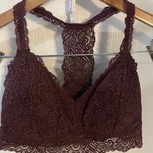 Auden Lace Bralette in Deep Brown